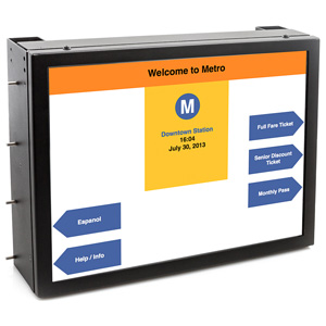 15 inch LCD display with optical bonding for brightness and readability