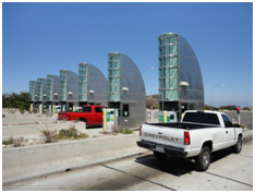 Display for outdoor toll collection gates